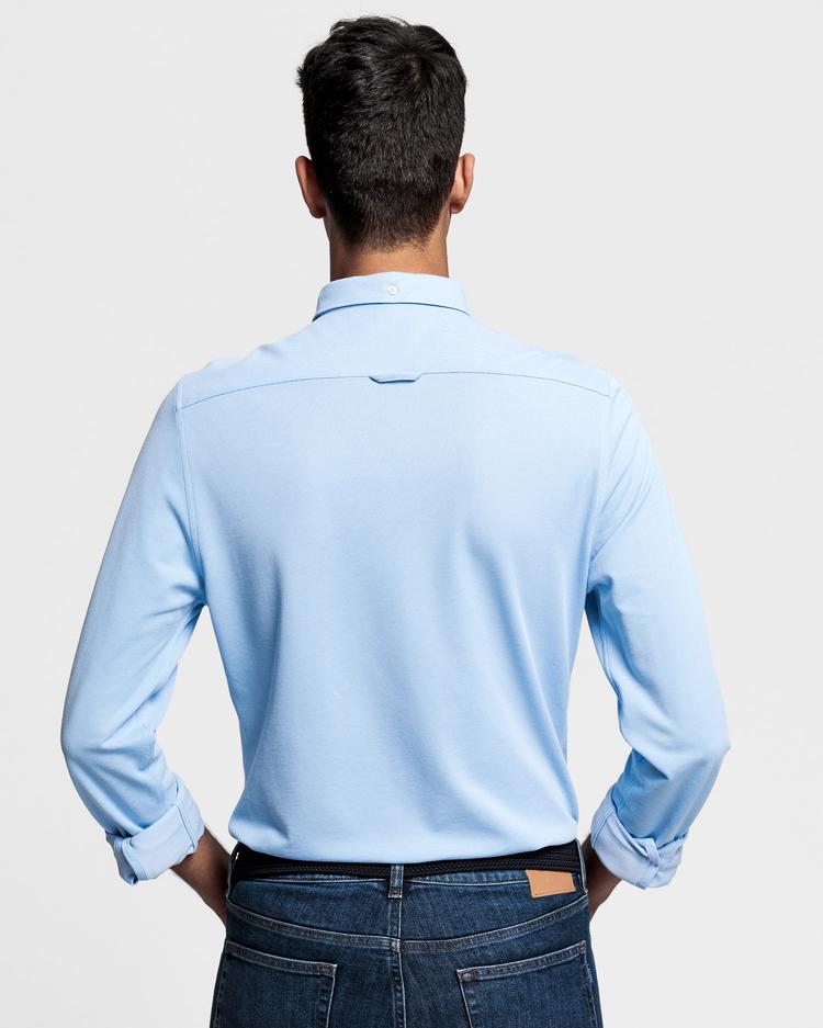 GANT Men's Pique Solid Slim Fit Shirt