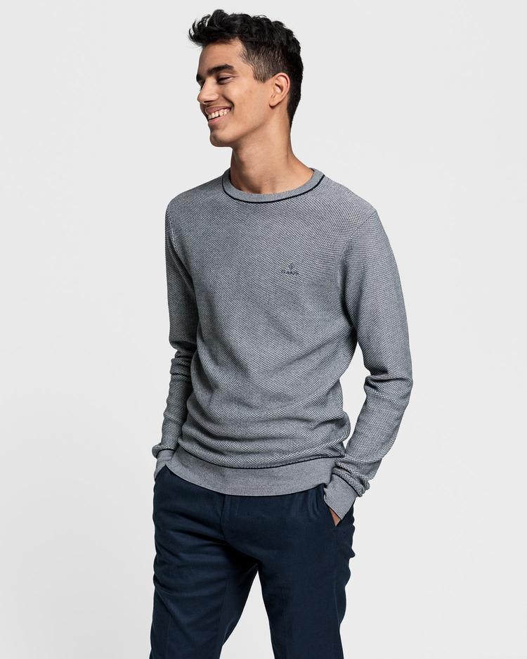 GANT sweter męski z drobną teksturą