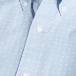 GANT Men's Blue Slim Fit Micro Sport Printed Shirt