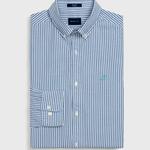 GANT Men's Blue Regular Fit Tech Prep Striped Shirt