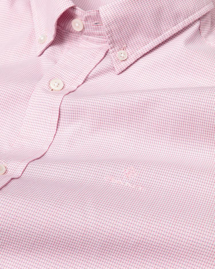 Różowa męska koszula GANT o regularnym kroju Tech Prep Royal Oxford
