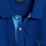 Men's Rugger Piqué polo shirt in blue with a contrast GANT collar