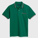 GANT Męska koszulka polo  z zieloną pique Rugger