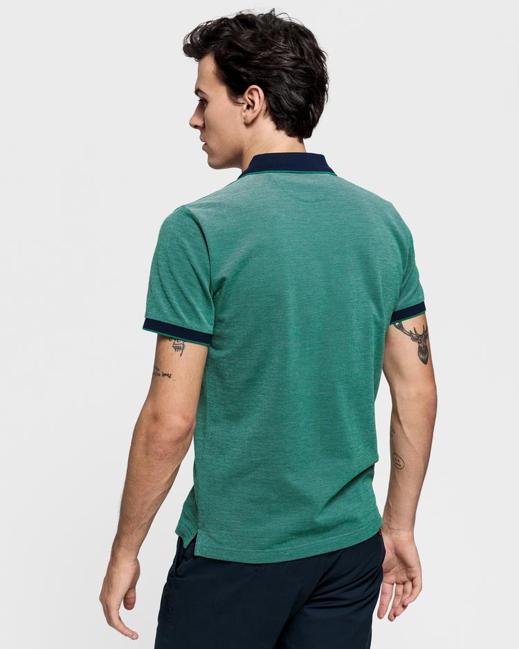 Męska koszulka polo GANT w kolorze zielonym o regularnym kroju