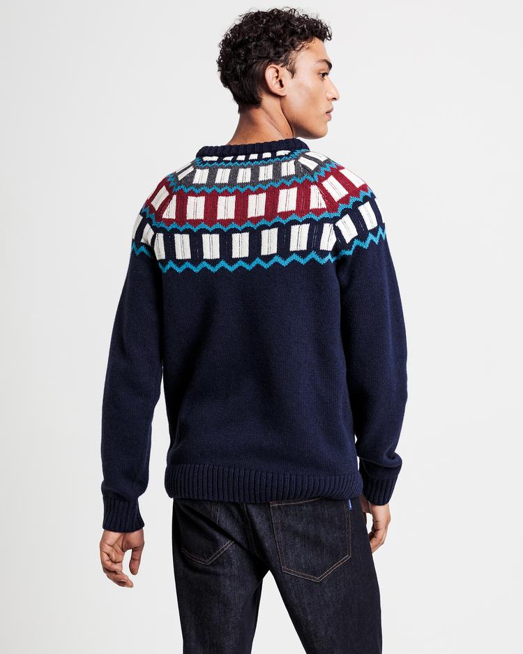 GANT sweter męski świąteczny Fairisle