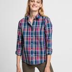 GANT Women's Indigo Checked Broadcloth Shirt