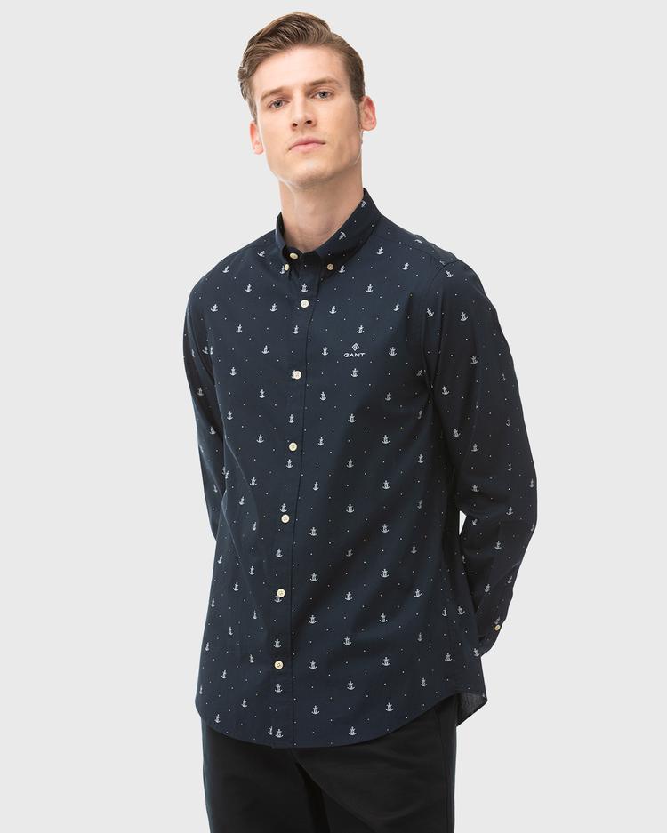 GANT Men's Anchor Print Slim Fit Shirt