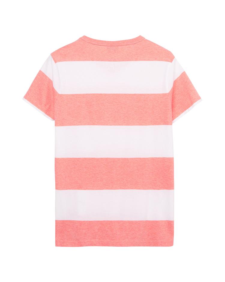 GANT Men's Melange Block Stripe Short Sleeve T-Shirt