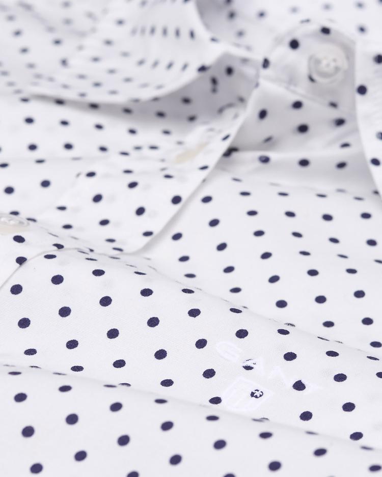 GANT Women's Stretch Broadcloth Dot Print Shirt