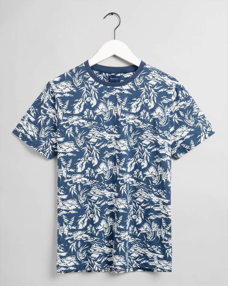 GANT Men's Navy Blue Regular Fit T-Shirt