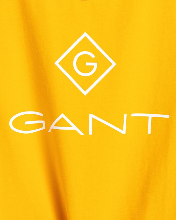 GANT Women's Yellow Short Sleeve T-Shirt