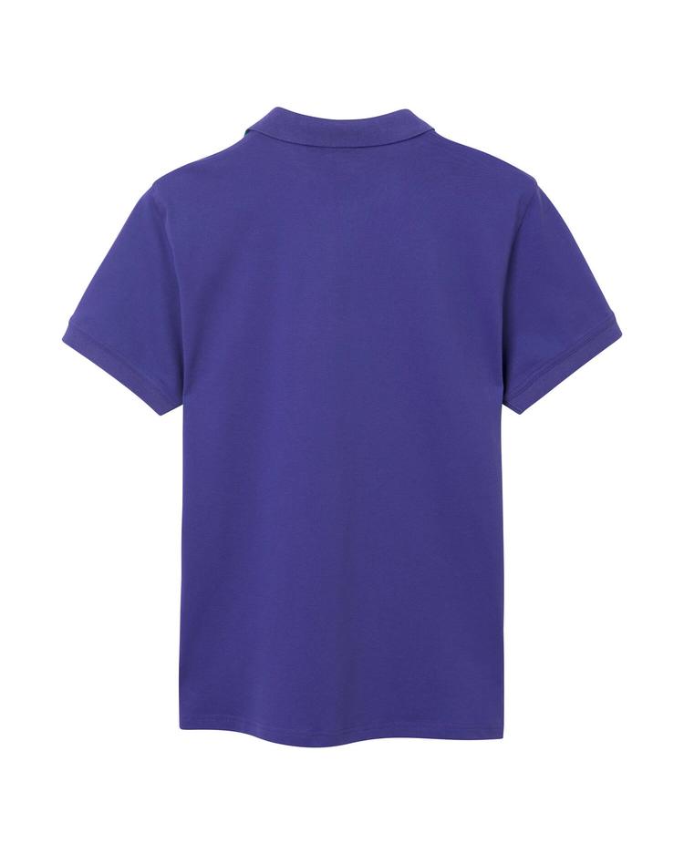 Męska fioletowa dopasowana koszulka polo