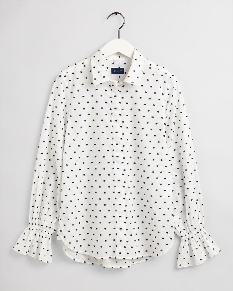 GANT Women's Frill Dot Dobby Shirt
