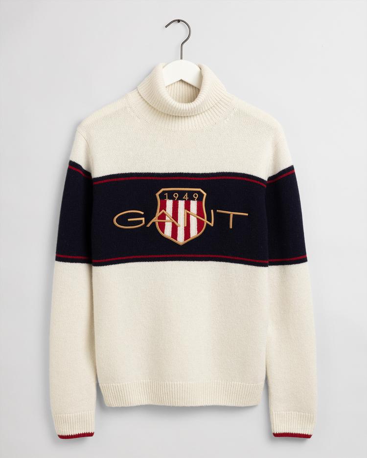 GANT Men's Archive Shield Turtleneck Sweater