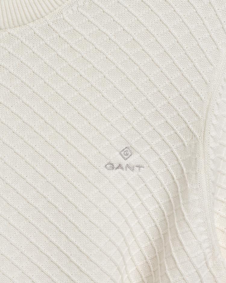 GANT Men's Cotton Texture Crew Sweater