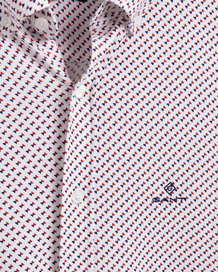 GANT Men's Tp Pique Print Regular Fit Broadcloth Shirts