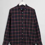 GANT Men's Flannel Check Regular Fit Broadcloth Shirts