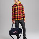 GANT Men's Flannel Melange Check Regular Fit Broadcloth Shirts