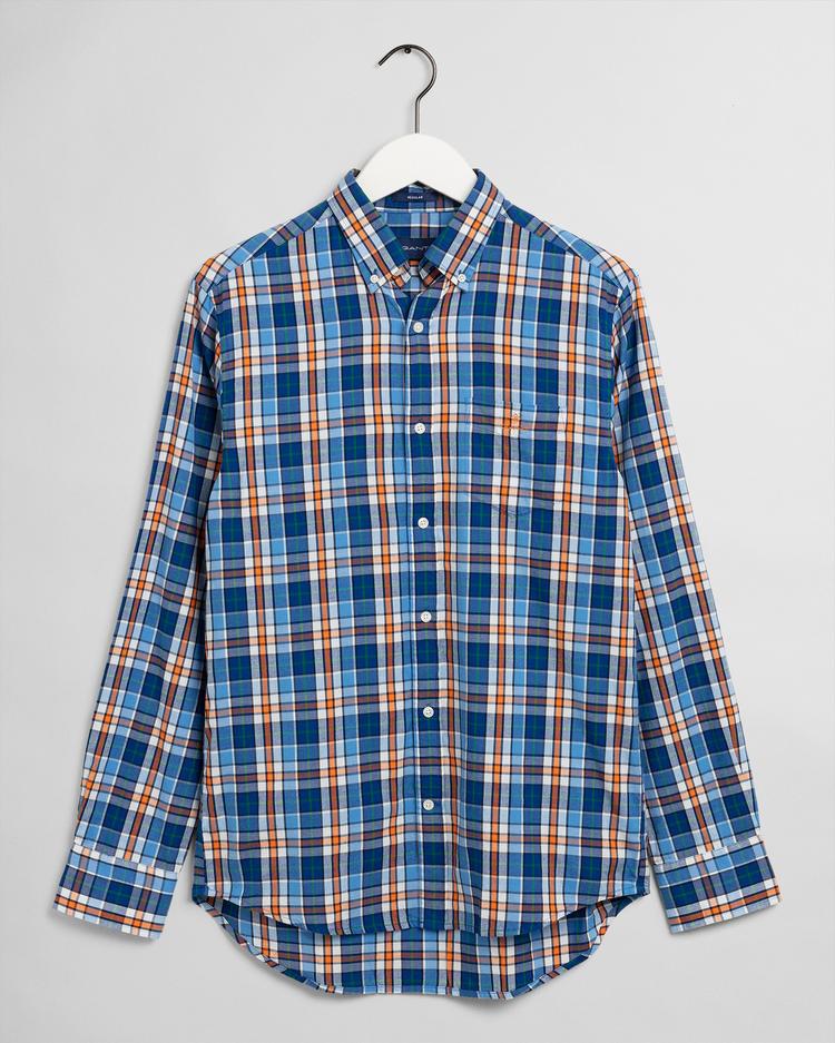 GANT Men's Windblown Oxford Check Regular Fit Broadcloth Shirts