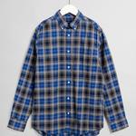 GANT Men's Melange Herringbon Check Regular Fit Broadcloth Shirts