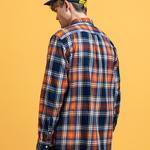 GANT Men's Windblown Flannel indigo Regular Fit Broadcloth Shirts