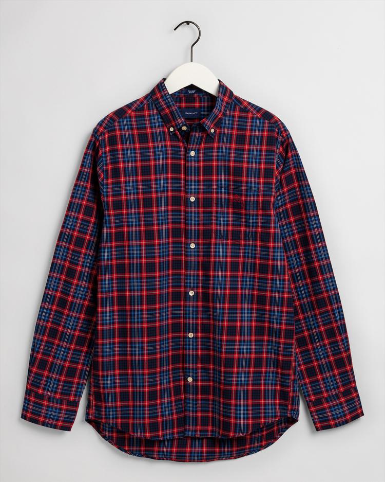 GANT Men's Tp Oxford Micro Tartan Regular Fit Broadcloth Shirts