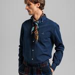 GANT Men's indigo Pinstripe Regular Fit Broadcloth Shirts