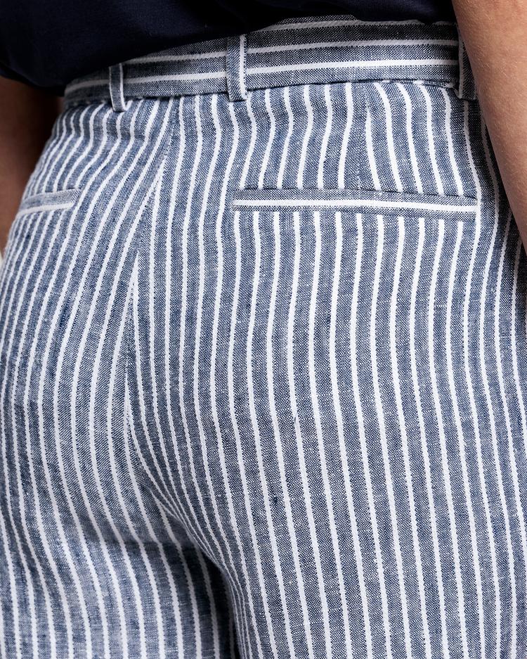 GANT Women's Navy Blue Linen Shorts