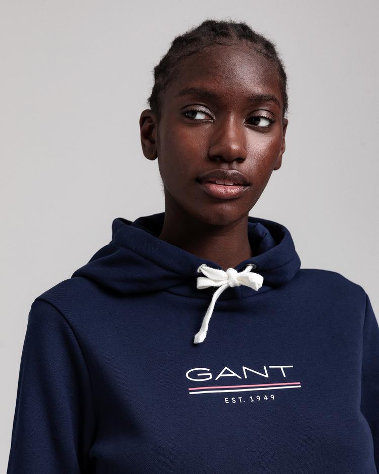 GANT Women's Md. The Fall Logo Hood Sweatshirt