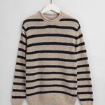 GANT Men's Breton Stripe Neps Crew Sweater