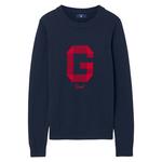 GANT Women's G logo Navy Blue Sweater