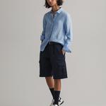 GANT Women's Blue Linen Regular Fit Linen Shirt
