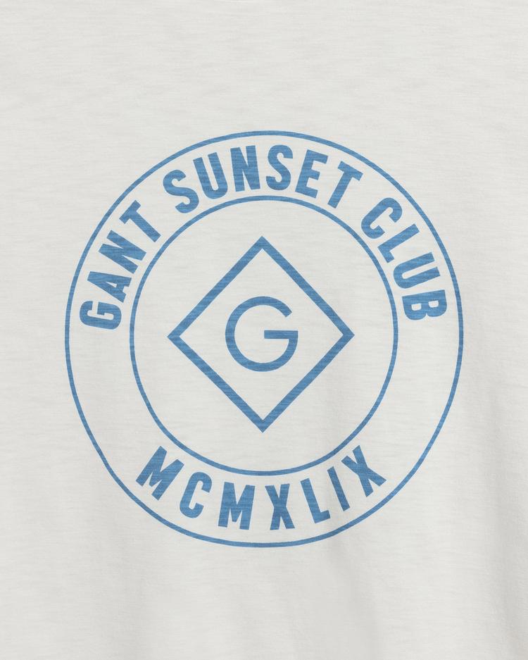 GANT męski T-shirt Sunset Club z krótkim rękawem