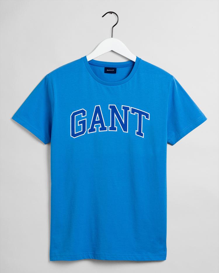 GANT męski T-shirt z krótkim rękawem z motywem Arch Outline