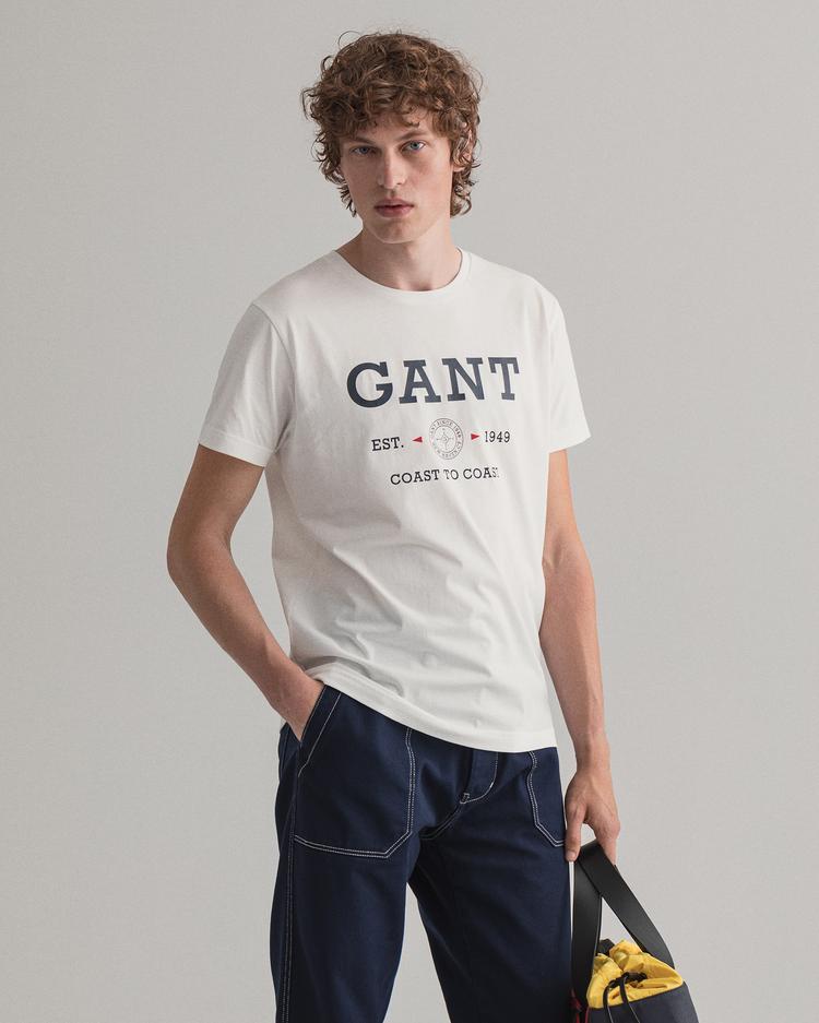 GANT męski T-shirt żeglarski z krótkim rękawem