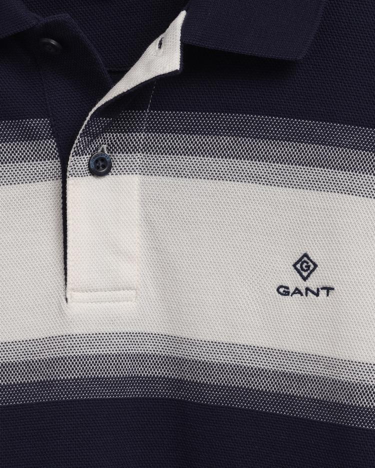GANT Men's Gradient Pique Short Sleeve Rugger Polo