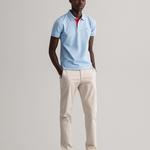 GANT Men's Contrast Collar Pique Short Sleeve Rugger Polo