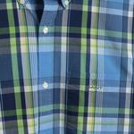GANT Men's Tp Regular Fit Washed indigo Plaid Shirt