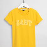 GANT damski T-shirt z logo Arch z krótkim rękawem