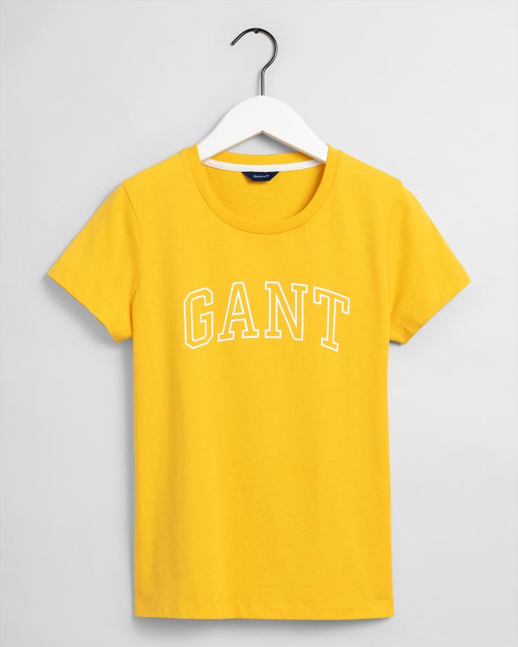 GANT damski T-shirt z logo Arch z krótkim rękawem