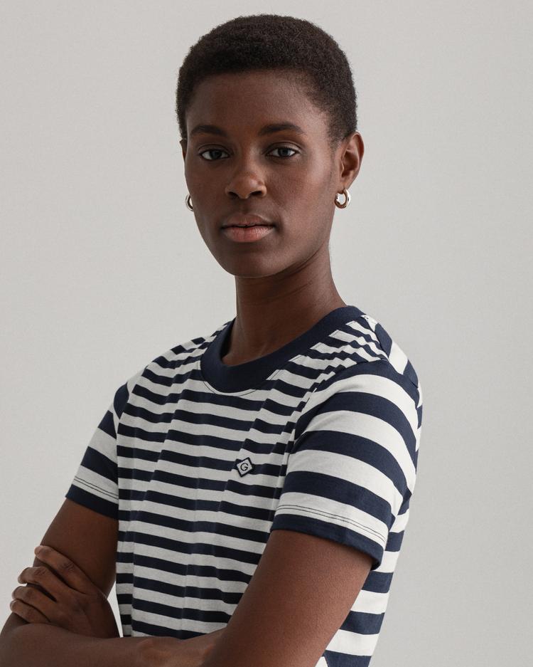 GANT Women's Striped Short Sleeve T-Shirt