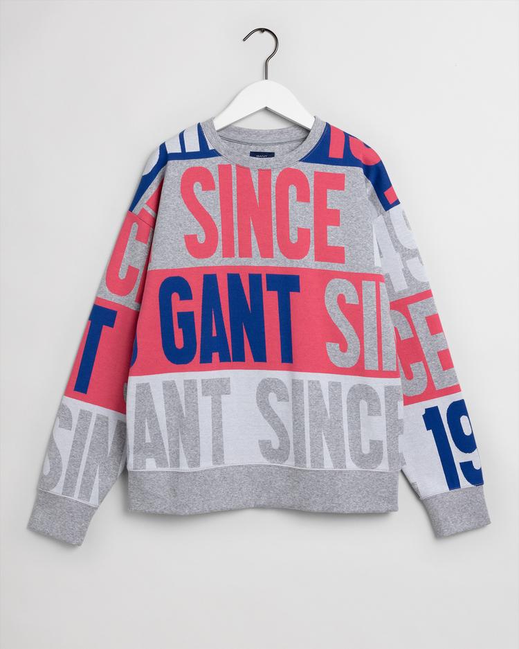 GANT Women's Graphic Jacquard C-Neck Sweatshirt