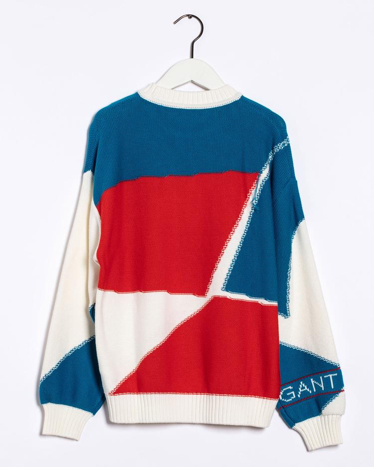 GANT Women's Rough Weather Block C-Neck Sweater