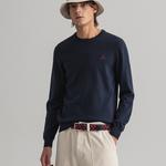 GANT Men's Stretch Cotton Contrast C-Neck Sweater