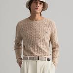 GANT męski sweter bawełniany z okrągłym dekoltem