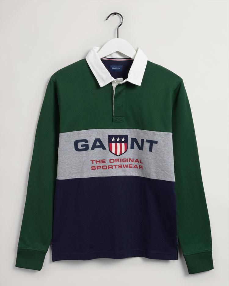 GANT męska koszulka rugby z motywem Retro Shield - 2005067