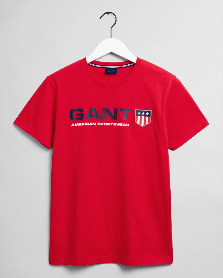 GANT męski T-shirt z motywem Retro Shield