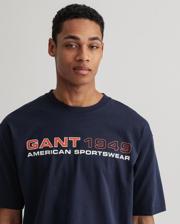 GANT Men's Relaxed Fit Retro Logo T-Shirt