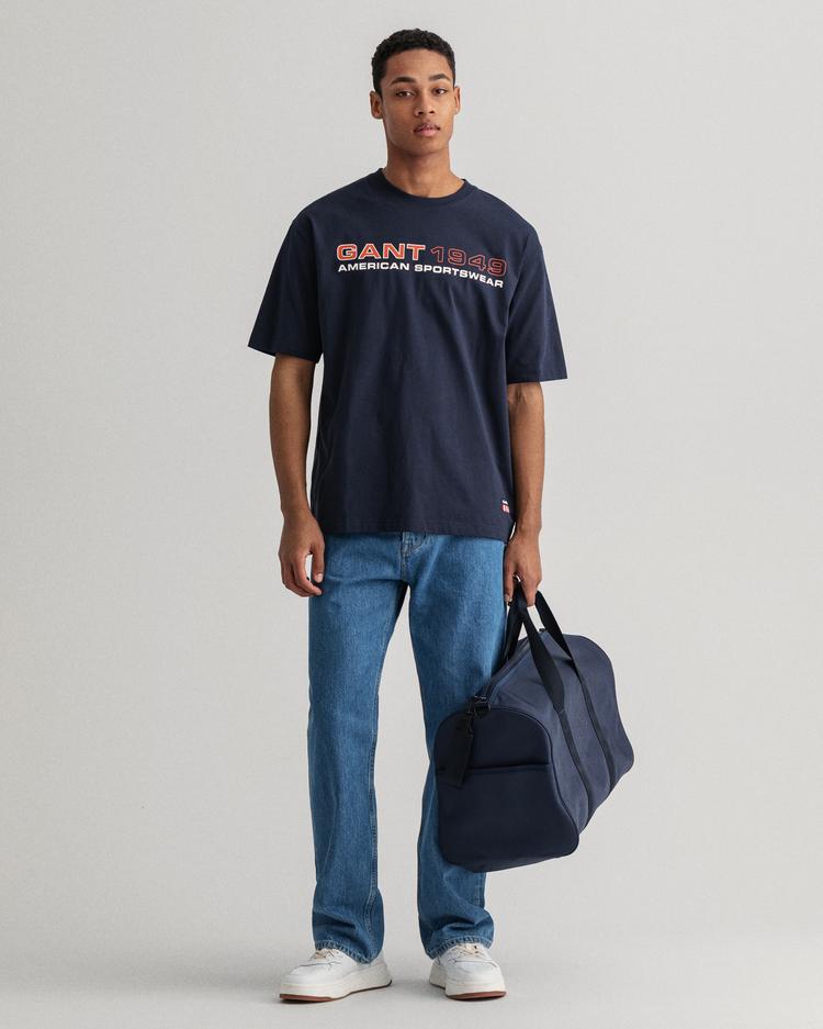 GANT męski T-shirt Relaxed Fit z logo w stylu retro