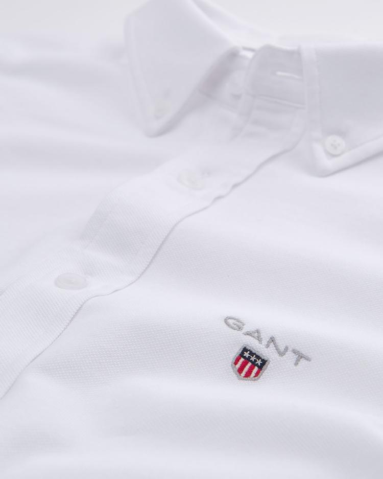 GANT Biała koszula męska o regularnym kroju Tech Prep - 3002560